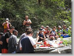 All the guides eating lunch.